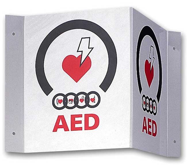 AED Plus Wall Sign 2 from Columbia Safety